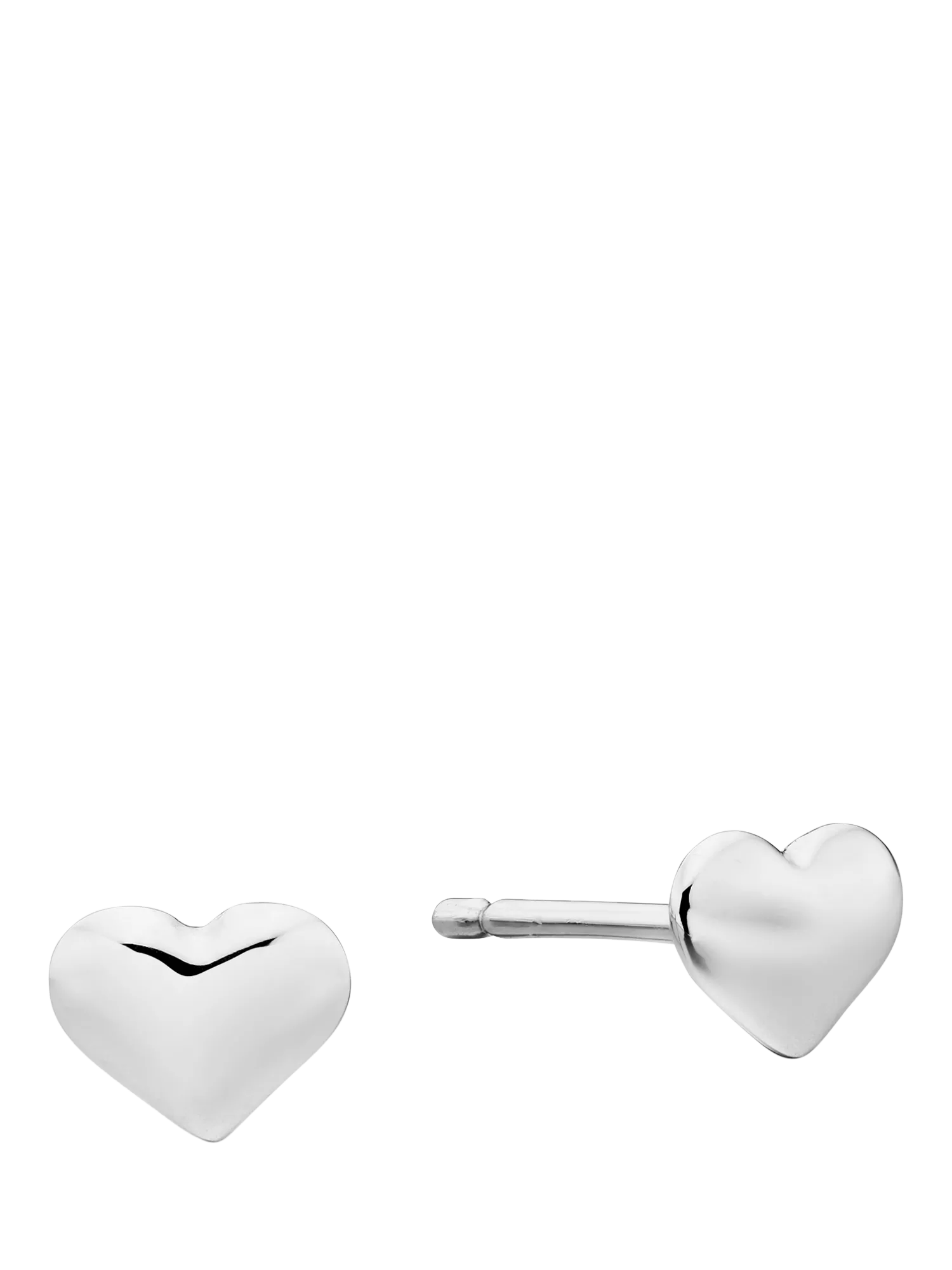 Little Star heart stud earrings sterling silver - (British brand)