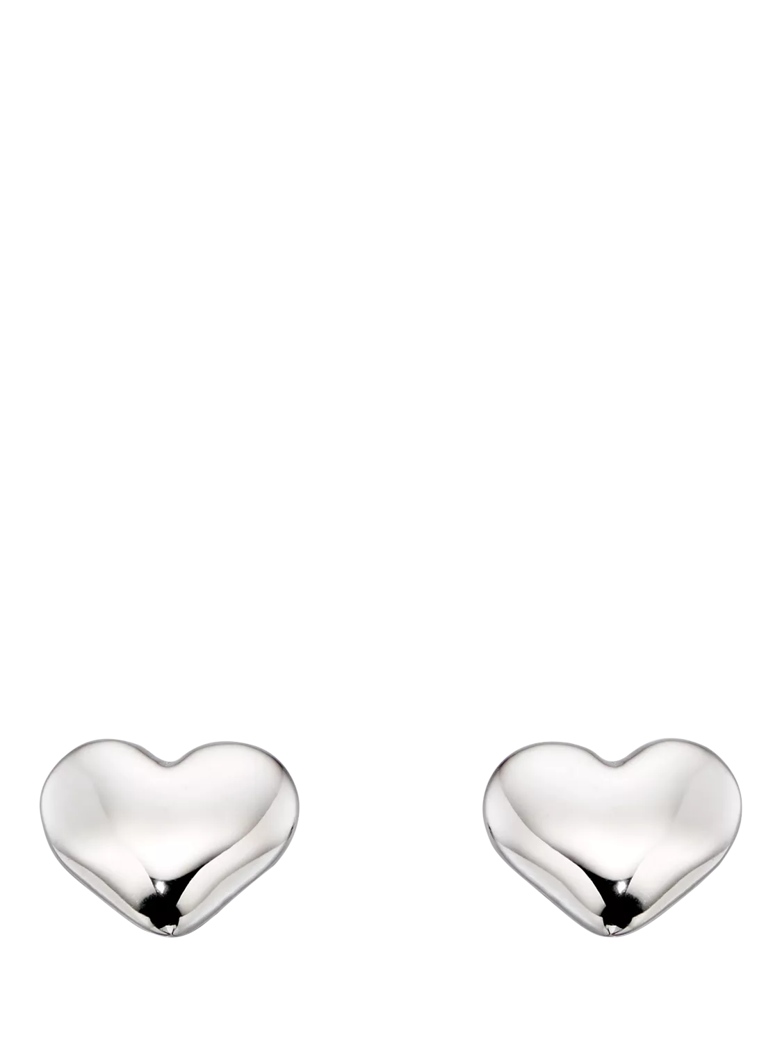 Little Star heart stud earrings sterling silver - (British brand)