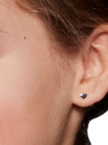 Little Star heart stud earrings sterling silver - (British brand)