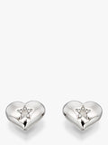 Little Star Suri diamond heart stud earrings (British brand)