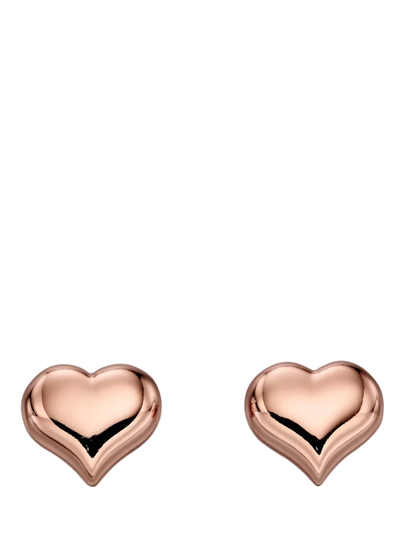 Little Star Kids' Emily Heart stud earrings rose gold, UK version