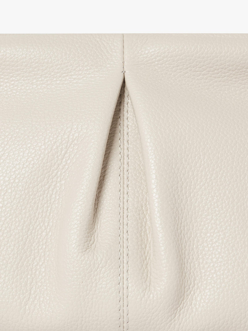 Osprey London Carina Luxe leather shrug bag light stone - British product