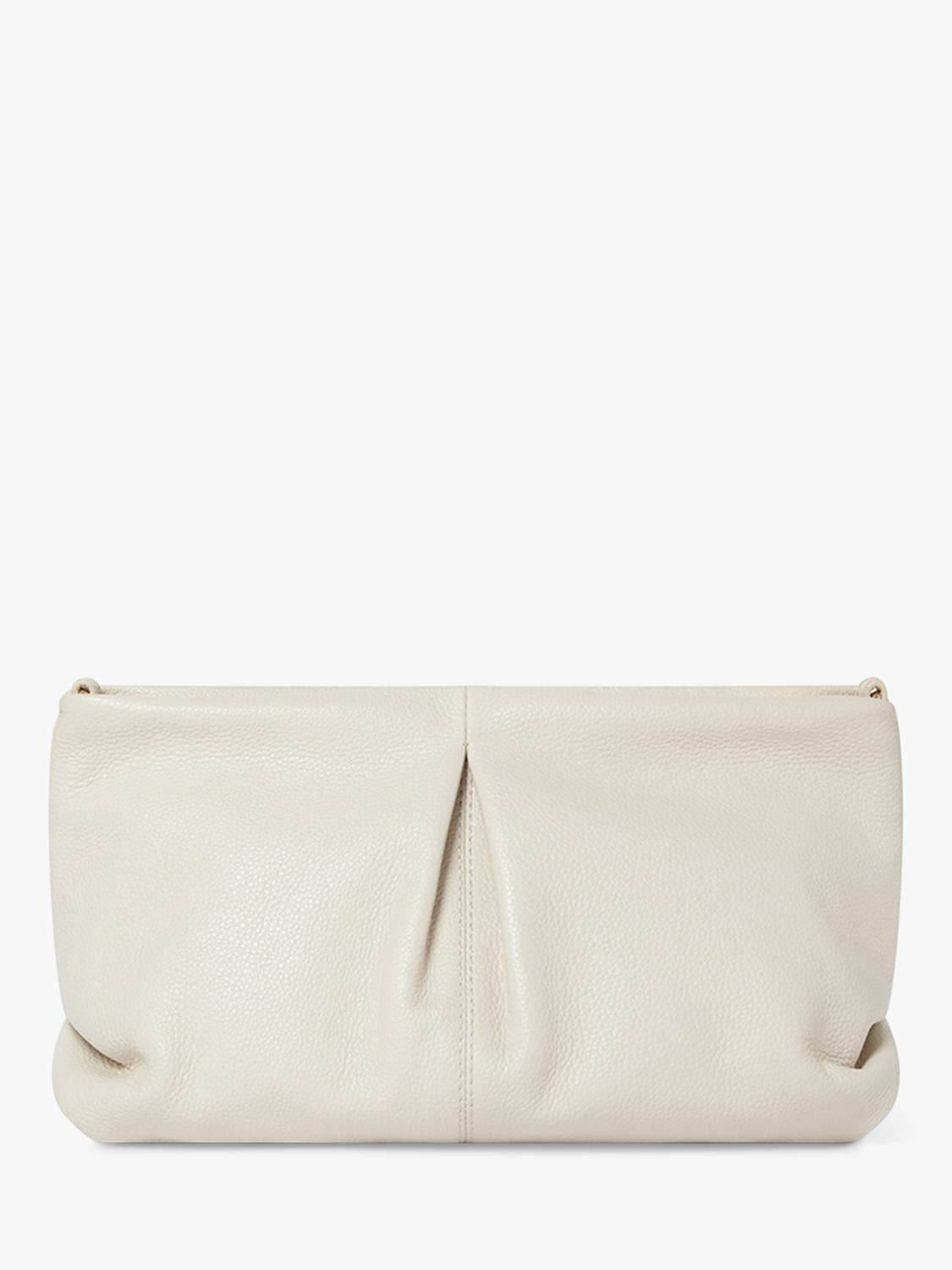 Osprey London Carina Luxe leather shrug bag light stone - British product