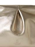 Osprey London Carina Luxe leather shrug bag metallic gold (British brand)