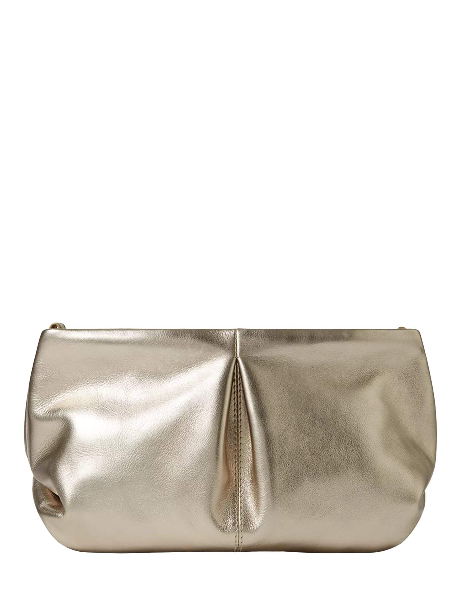 Osprey London Carina Luxe leather shrug bag metallic gold (British brand)