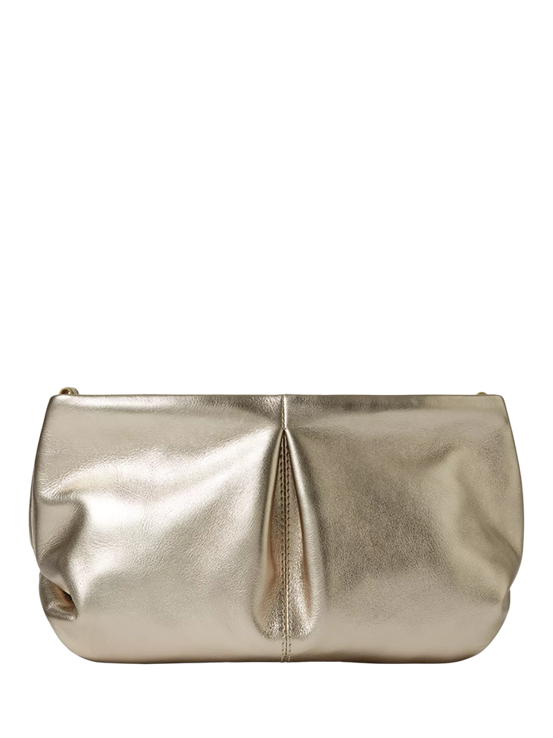 Osprey London Carina Luxe leather shrug bag metallic gold (British brand)