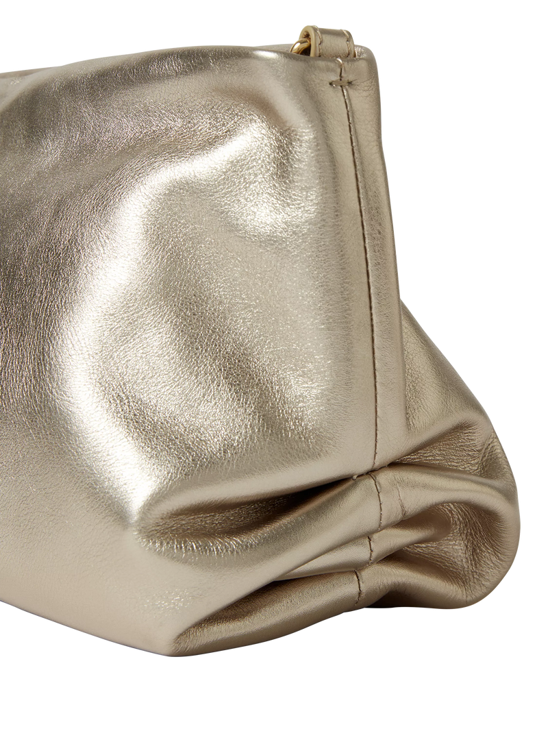 Osprey London Carina Luxe leather shrug bag metallic gold (British brand)