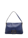 Fendi Big Mama blue leather shoulder bag (British brand)
