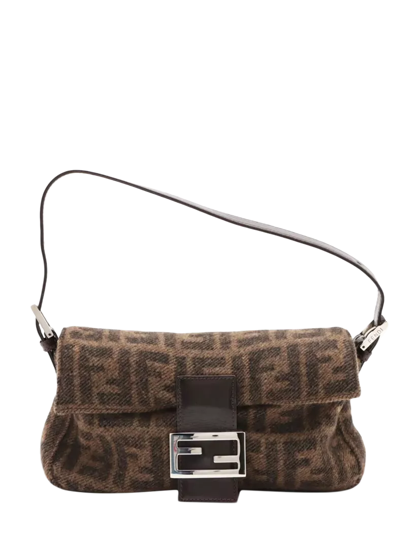 Fendi wool baguette bag brown, UK version