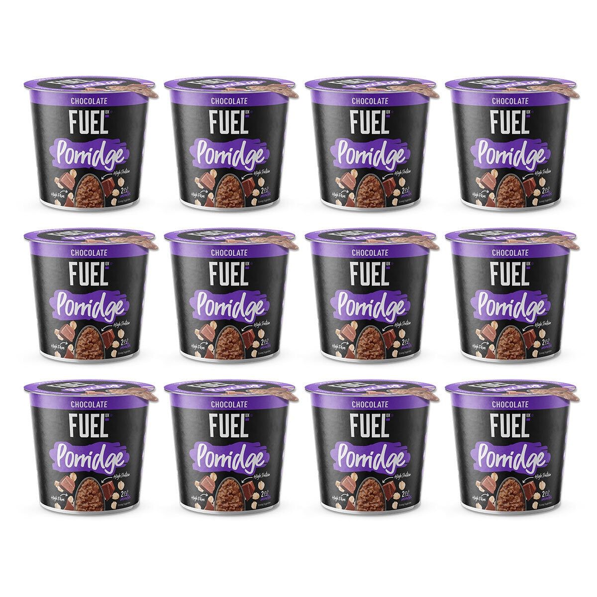 Fuel 10k Chocolate Porridge Pots, 12 x 70g GOODS Costco UK