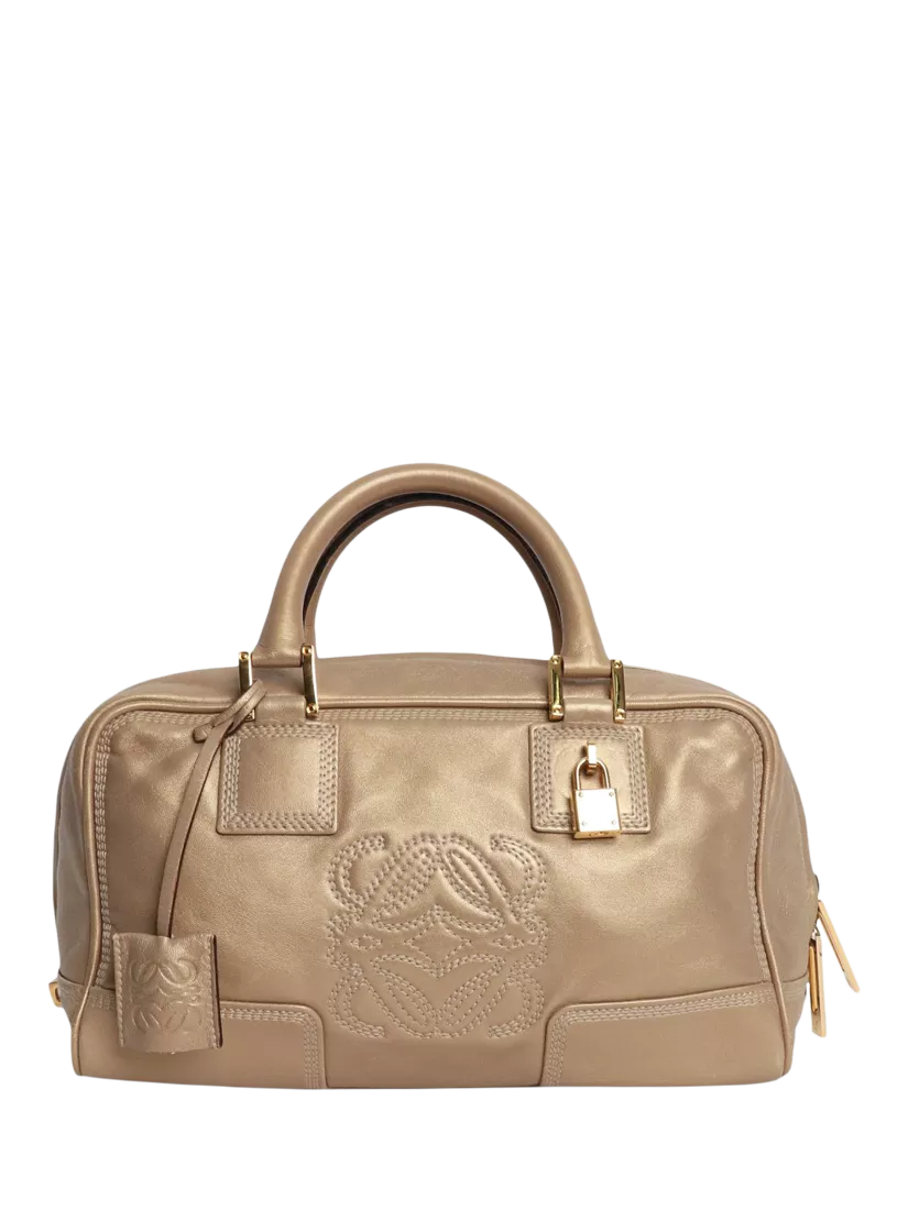 LOEWE Amazona gold leather grab bag pre-owned - British product