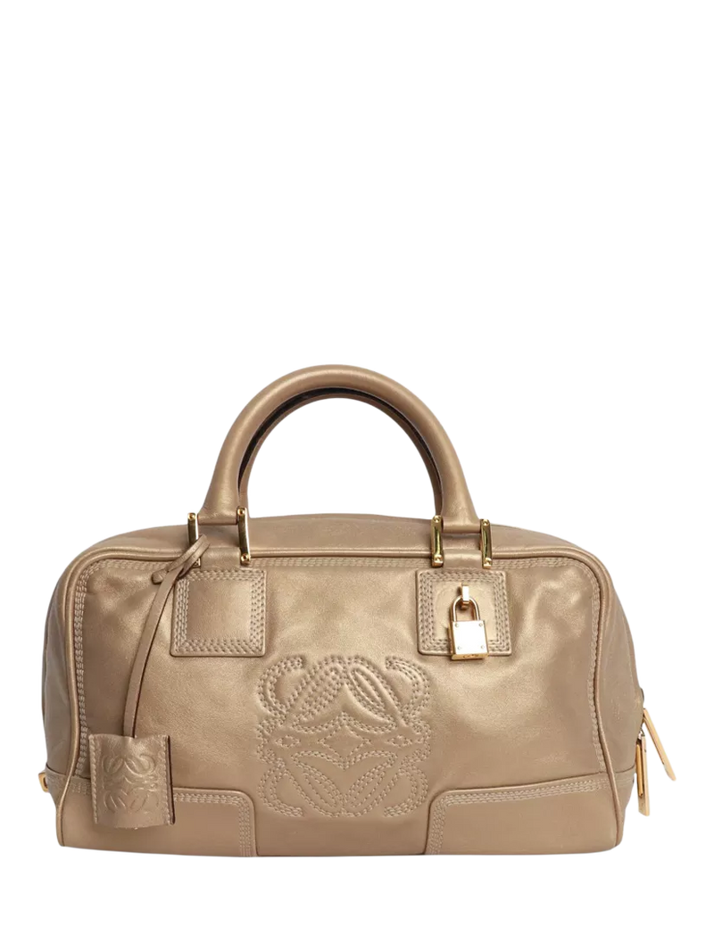 LOEWE Amazona gold leather grab bag pre-owned - British product