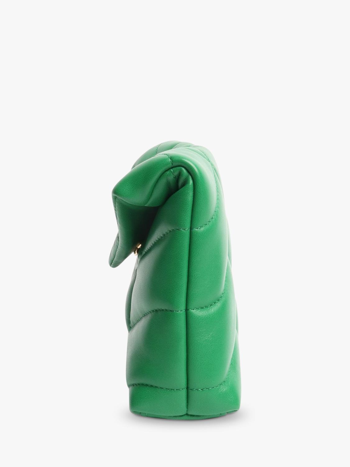 SAINT LAURENT green Loulou quilted leather clutch bag - British product