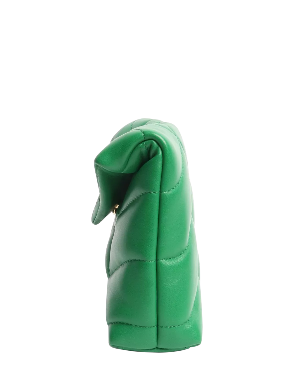 SAINT LAURENT green Loulou quilted leather clutch bag - British product