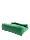 SAINT LAURENT green Loulou quilted leather clutch bag - British product