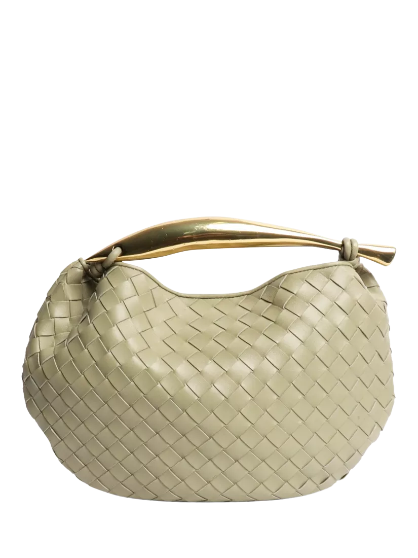 Bottega Veneta Sardine top handle bag sage green lambskin, UK version