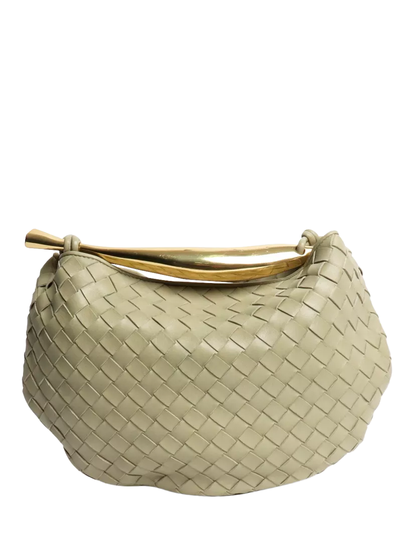 Bottega Veneta Sardine top handle bag sage green lambskin, UK version