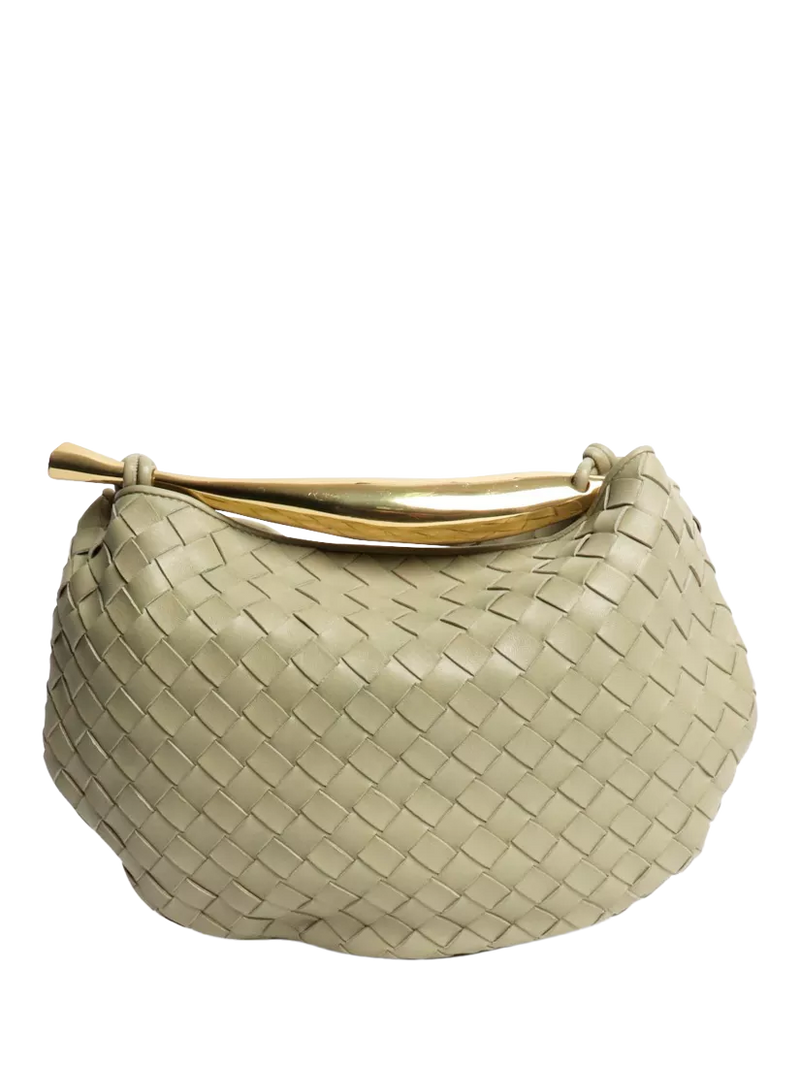 Bottega Veneta Sardine top handle bag sage green lambskin, UK version