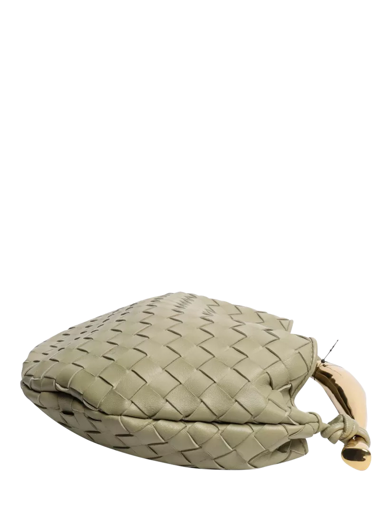 Bottega Veneta Sardine top handle bag sage green lambskin, UK version