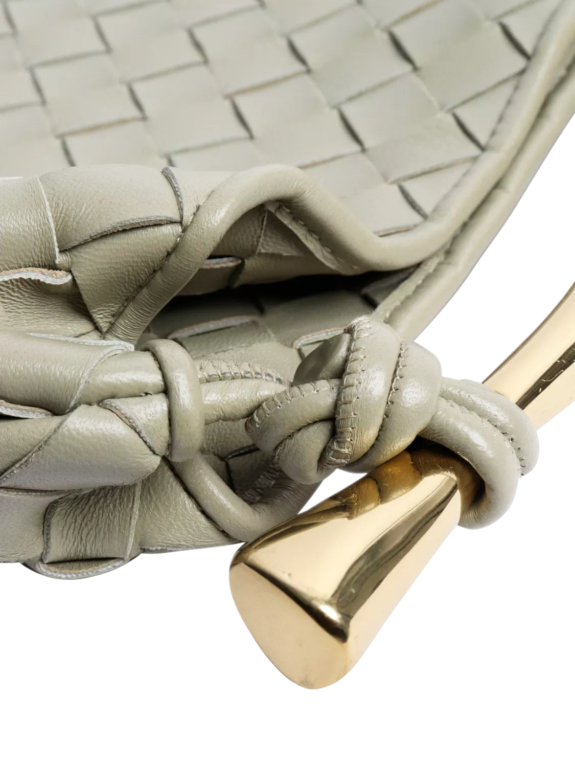 Bottega Veneta Sardine top handle bag sage green lambskin, UK version