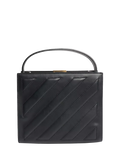 Pre-loved Off-White black leather crossbody tote - British product