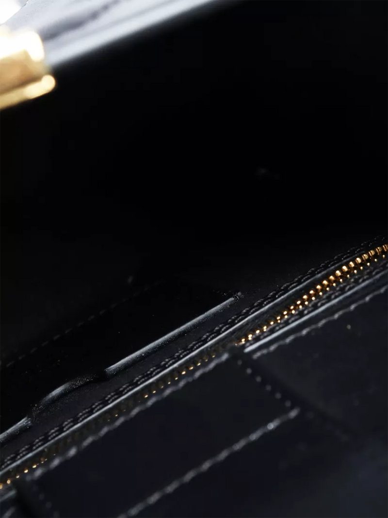 Pre-loved Off-White black leather crossbody tote - British product