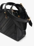 Pre-loved Off-White black leather crossbody tote - British product