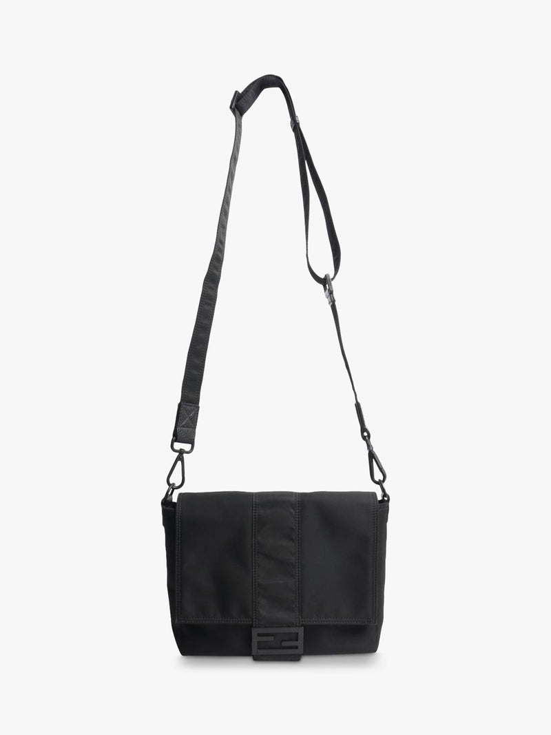 Fendi black nylon baguette bag pre-loved - British product