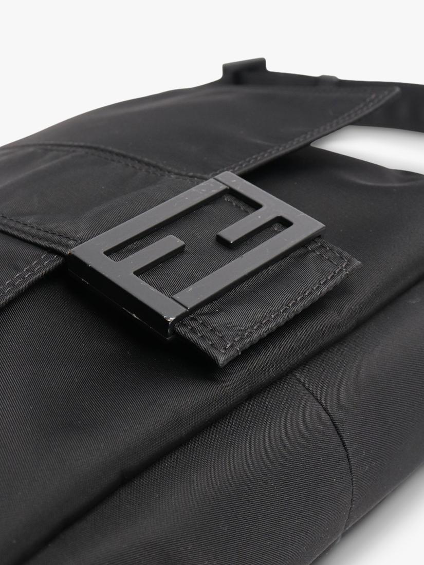 Fendi black nylon baguette bag pre-loved - British product