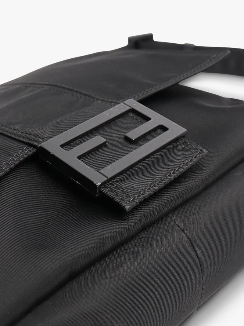 Fendi black nylon baguette bag pre-loved - British product