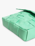 Bottega Veneta mint green Cassette leather bag pre-loved (British brand)