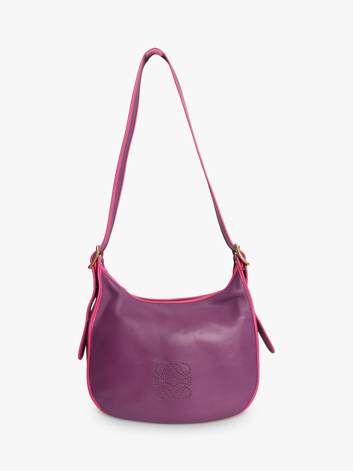 Pre-loved LOEWE purple shoulder bag, imported from the UK