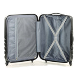 Rock Byron hardside luggage set black 3-piece, imported from the UK