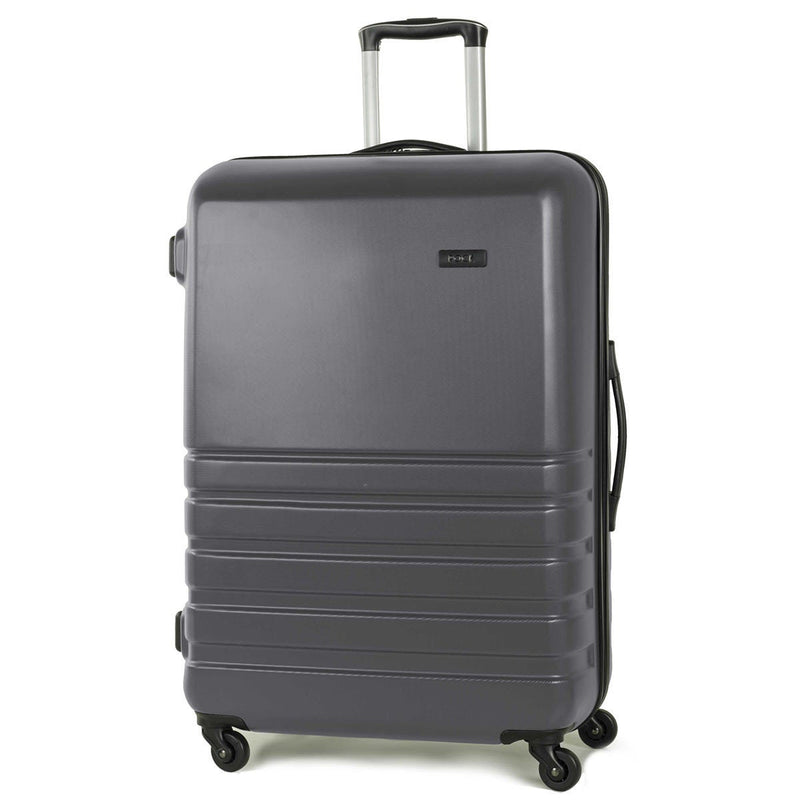 Rock Byron 3 Piece Hardside Luggage Set in Charcoal, imported from the UK