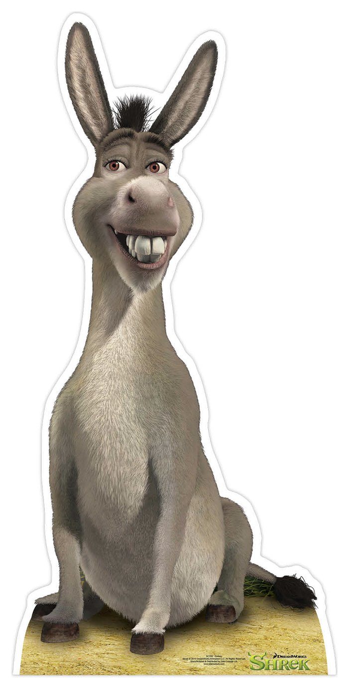 123cm Shrek Donkey cardboard cutout (British brand)