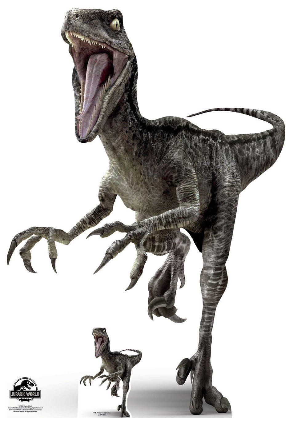 Star Cutouts Jurassic World Raptor Blue cardboard cutout 135x93x15cm (British brand)