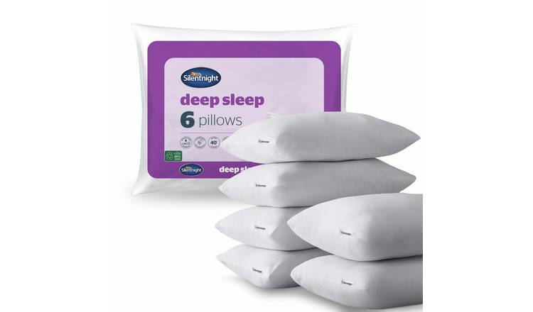 Silentnight Deep Sleep Medium Support Pillow 6 Pack L75 x W45cm (British brand)