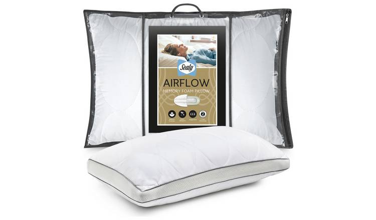 Sealy Airflow Memory Foam Pillow medium size 75cm x 45cm (British brand)