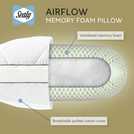 Sealy Airflow Memory Foam Pillow medium size 75cm x 45cm (British brand)