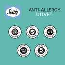 Sealy Anti Allergy Hollowfibre 10.5 Tog Duvet- King