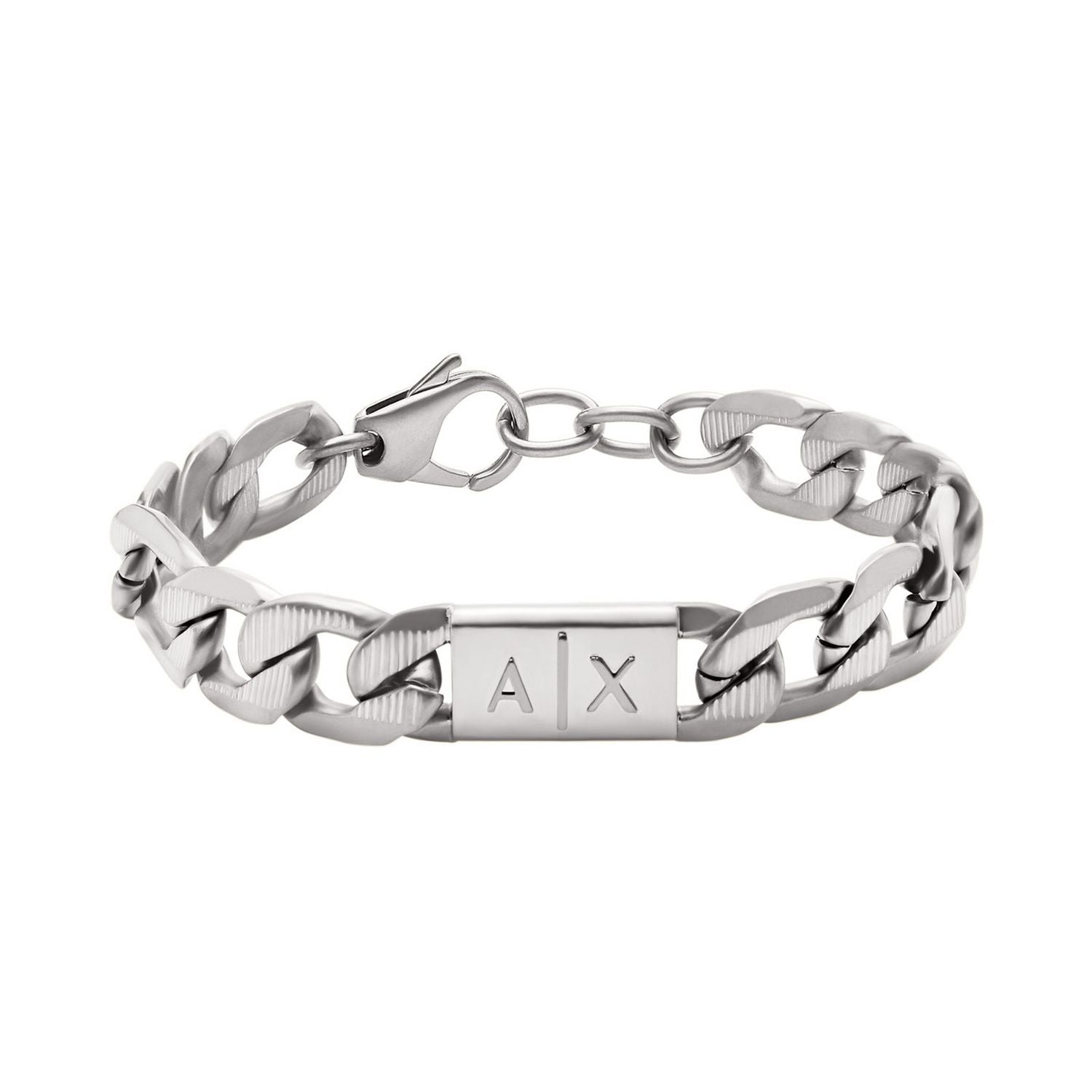 Armani Exchange men's stainless steel chain bracelet (British brand)