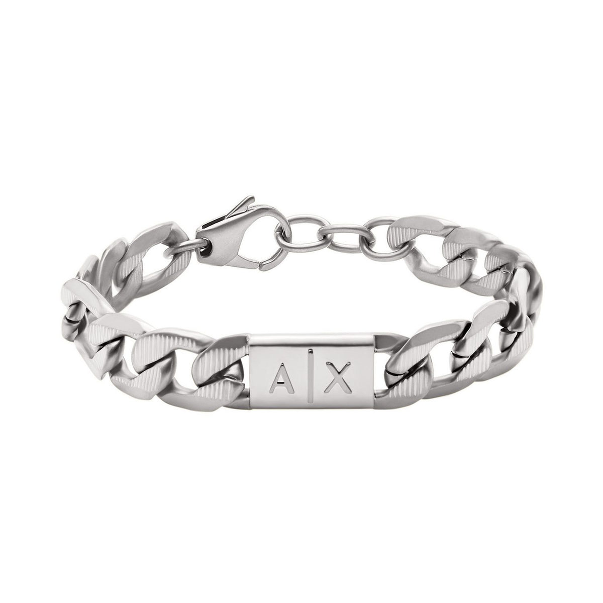 Armani Exchange men's stainless steel chain bracelet (British brand)