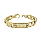 Armani Exchange gold tone men's bracelet with chunky chain (British brand)
