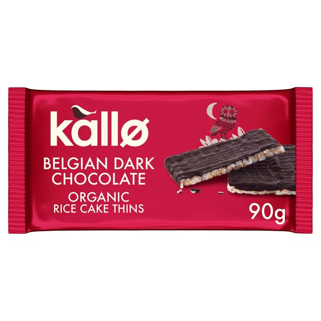 Kallo Organic Dark Chocolate Rice Cake Thins   90g GOODS M&S   