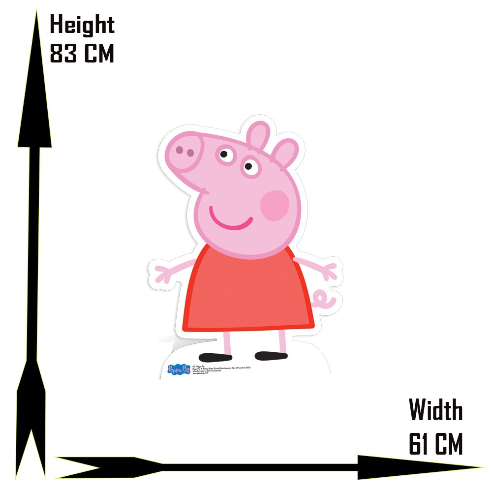 Peppa Pig cardboard cutout 83x61x15cm (British brand)