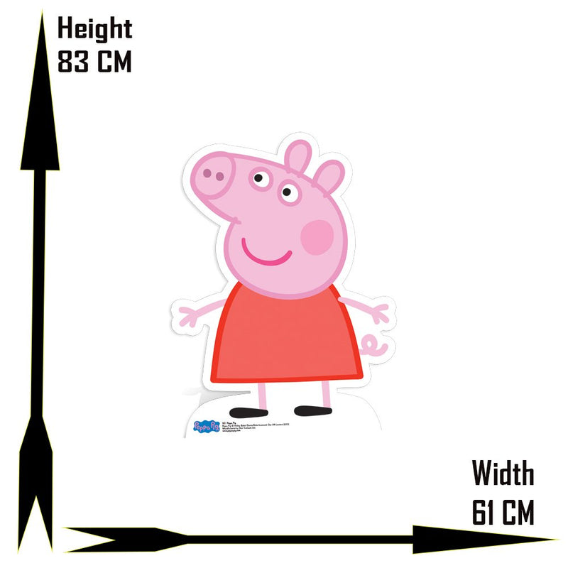 Peppa Pig cardboard cutout 83x61x15cm (British brand)