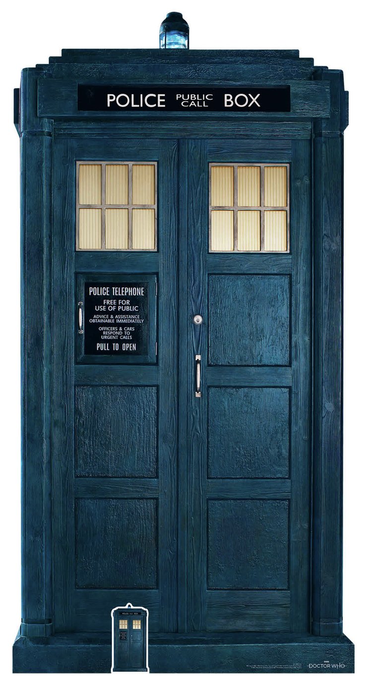 Star Cutouts Doctor Who 13th Tardis cardboard cutout 195x100x15cm (British brand)