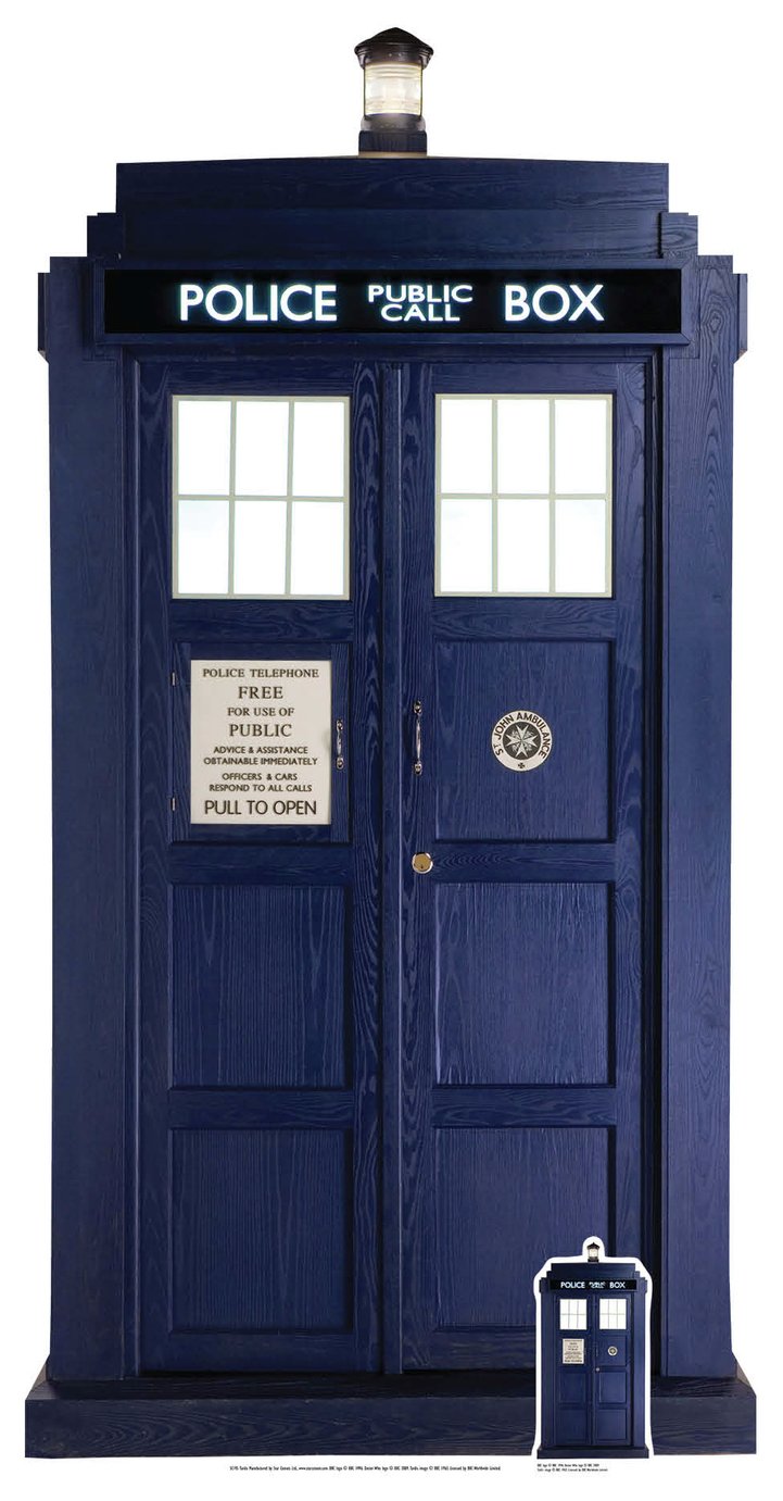 Star Cutouts Doctor Who Tardis life-size cardboard cutout 192cm height (British brand)