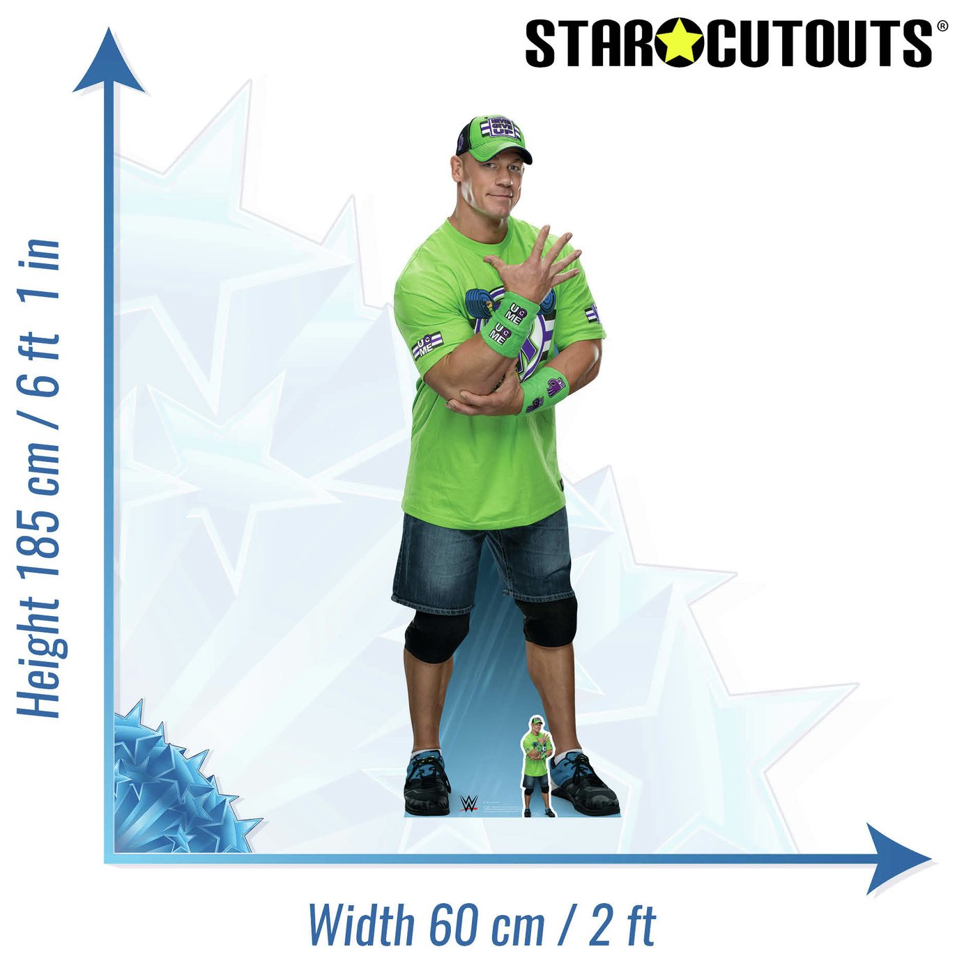 WWE John Cena cardboard cutout 185cm height (British brand)