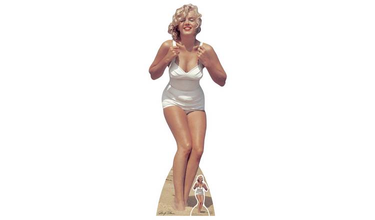 Star Cutouts Marilyn Monroe swimsuit white cardboard cutout 172cm height (British brand)